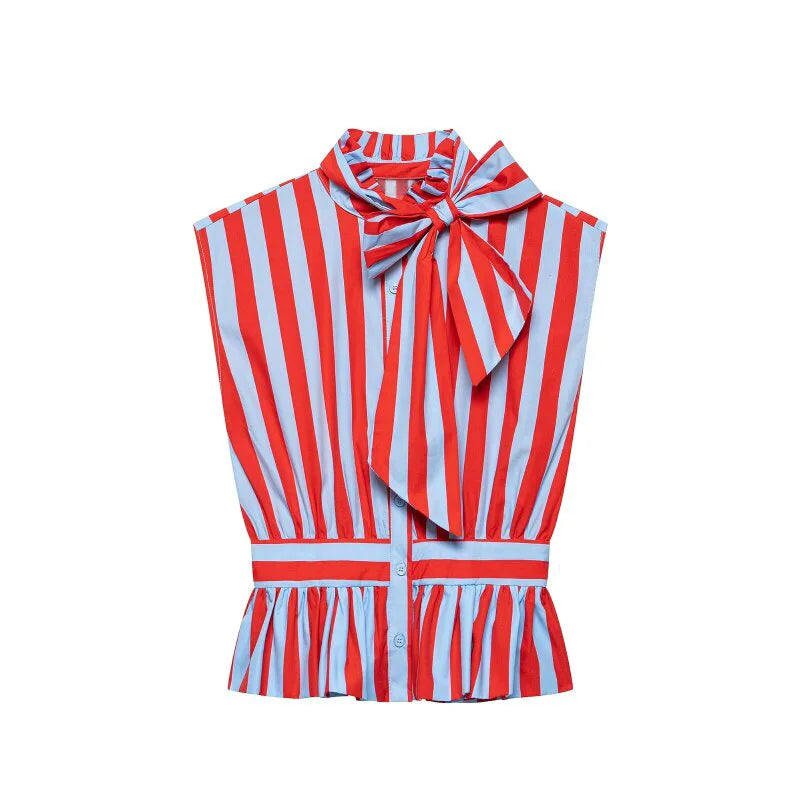 Top de Tirantes Estampado con Lazo