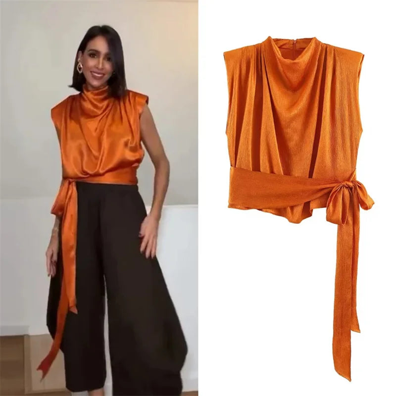 Top Elegante con Detalle de Cinta